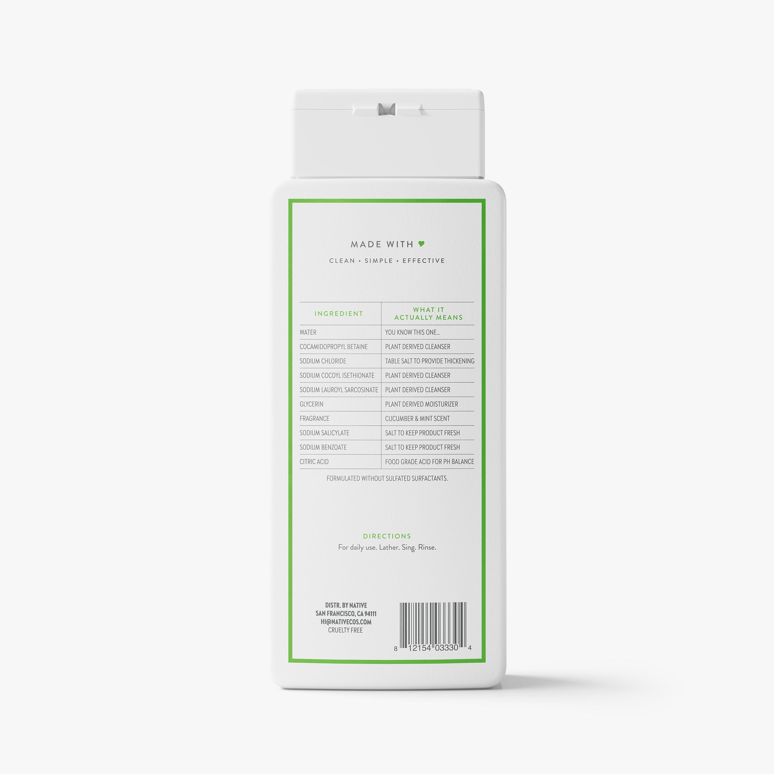 Body Wash Cucumber and Mint 18oz Classic Everyday Essential