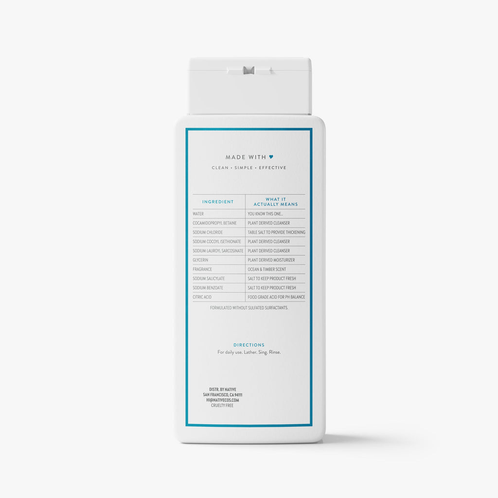 Body Wash Ocean and Timber 18oz Classic Everyday Essential