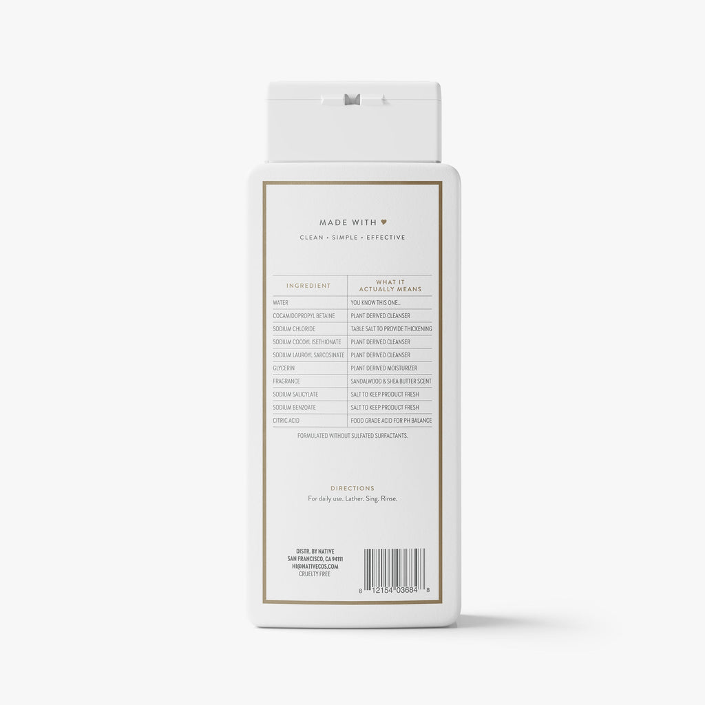 Body Wash Sandalwood and Shea Butter 18oz Classic Everyday Essential
