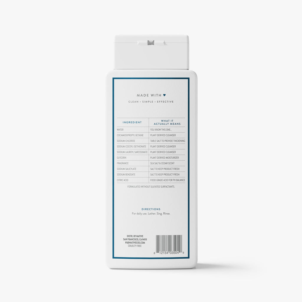 Body Wash Sea Salt and Cedar 18oz Classic Everyday Essential