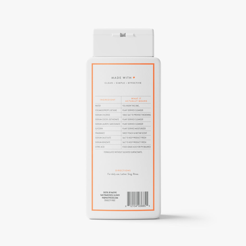 Body Wash Sweet Peach and Nectar 18oz Classic Everyday Essential