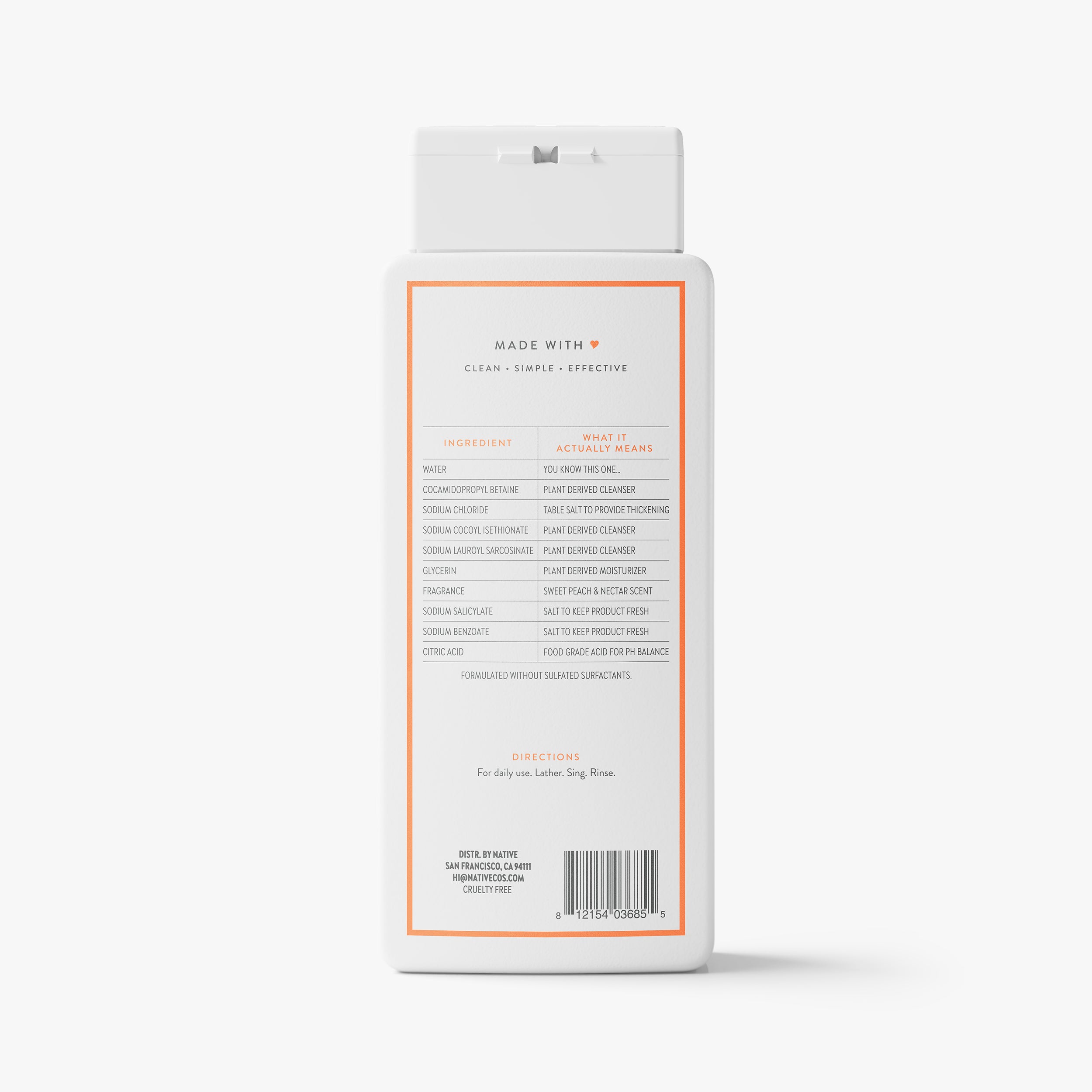 Body Wash Sweet Peach and Nectar 18oz Classic Everyday Essential