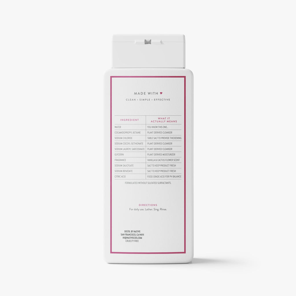 Body Wash Vanilla and Cactus Flower 18oz Classic Everyday Essential