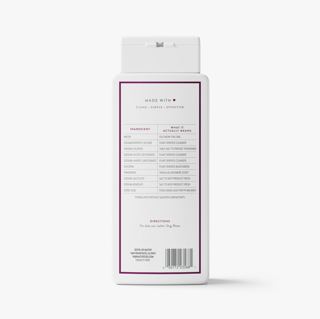Body Wash Vanilla and Cashmere 18oz Classic Everyday Essential