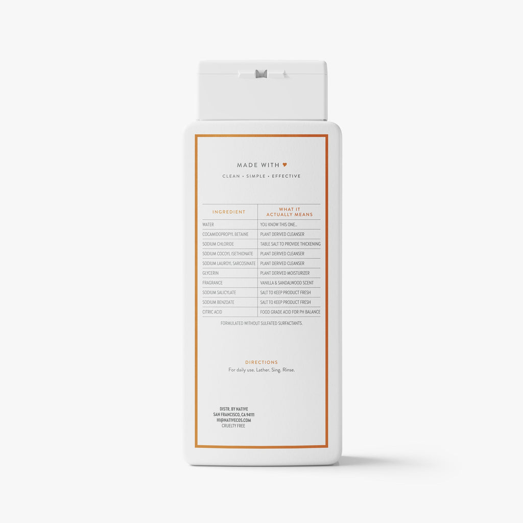 Body Wash Vanilla and Sandalwood 18oz Classic Everyday Essential