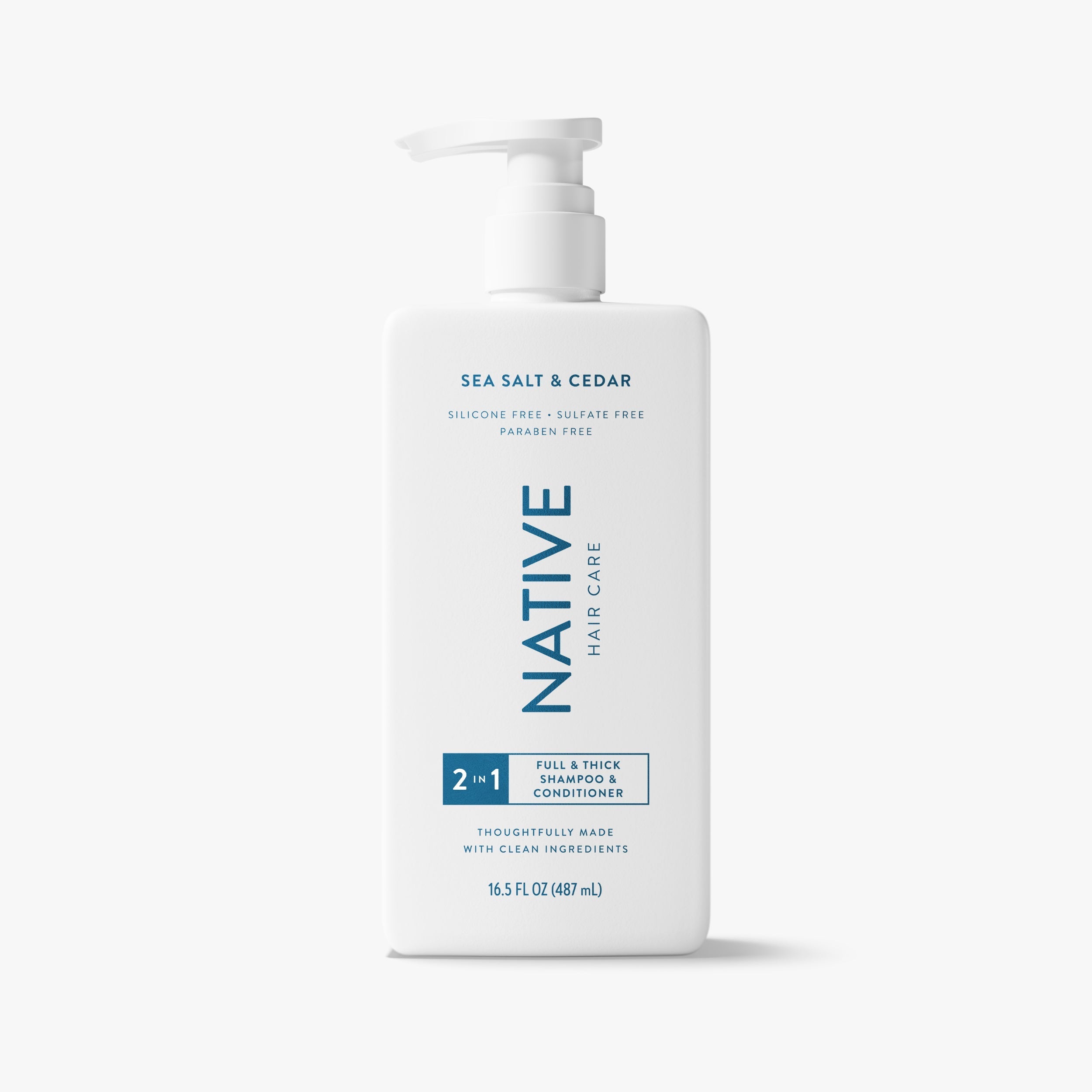 Full and Thick 2 in 1 Shampoo and Conditioner Sea Salt and Cedar 16.5oz Classic Everyday Essential