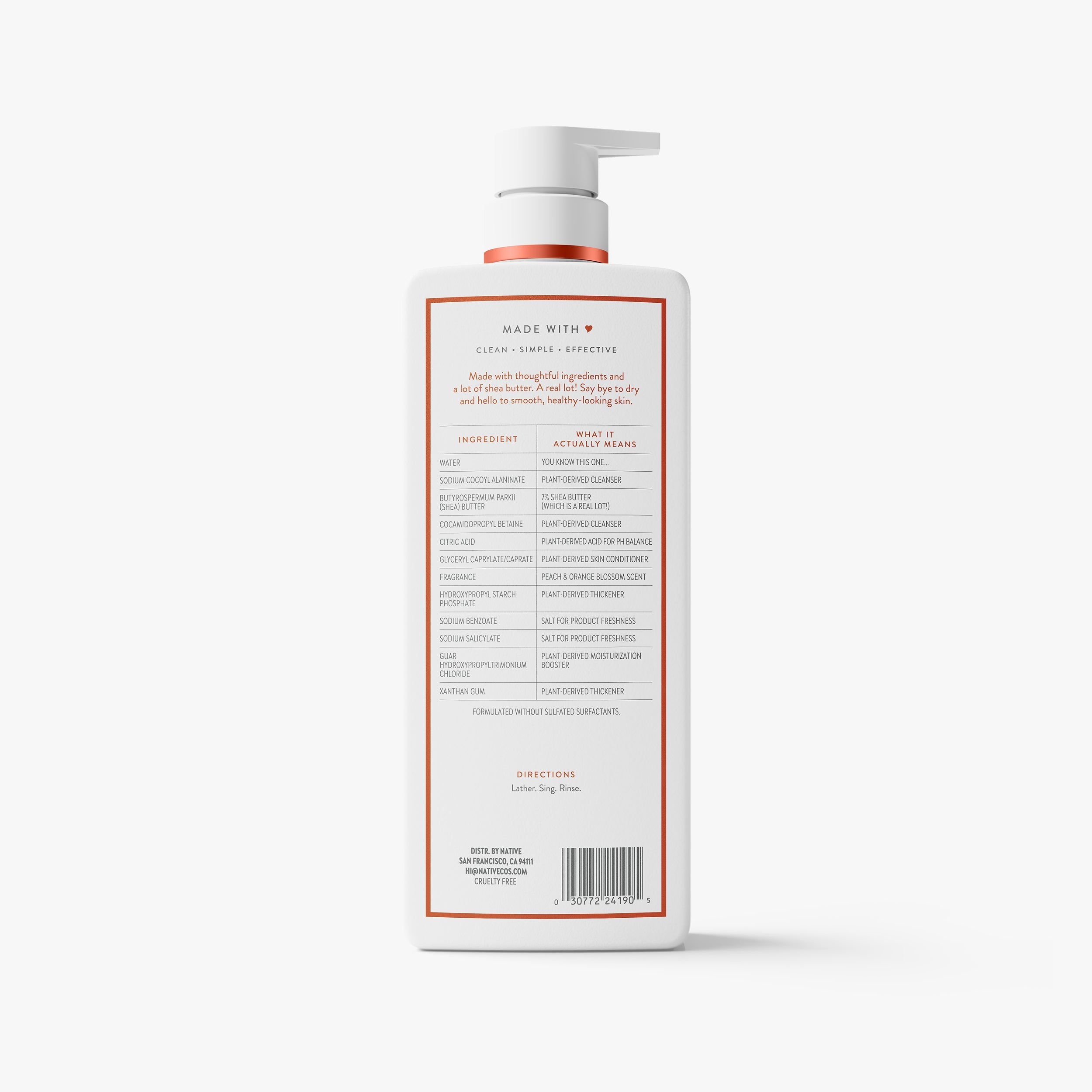 Moisturizing Body Wash Peach and Orange Blossom 22oz Classic Everyday Essential