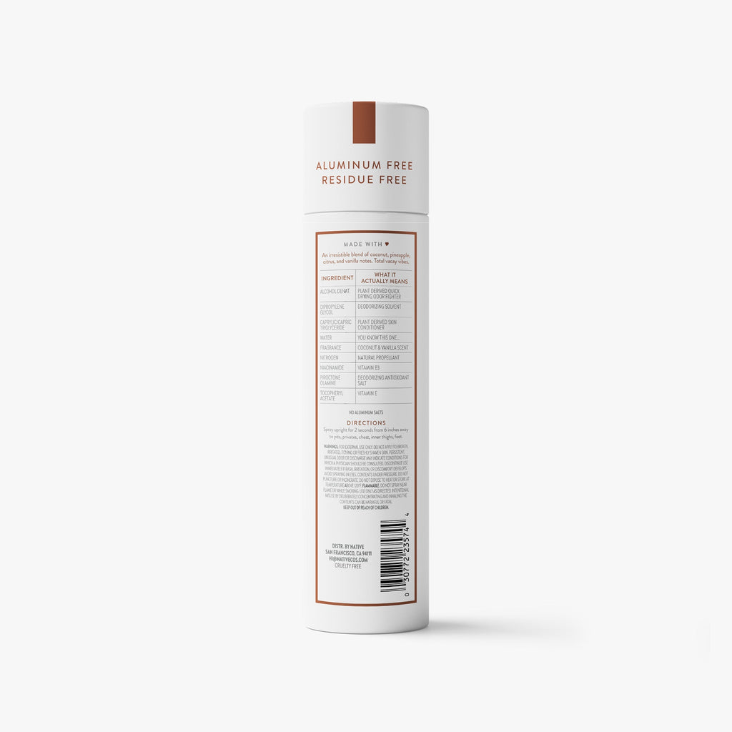 Whole Body Deodorant Spray Coconut and Vanilla 3.5oz Classic Everyday Essential