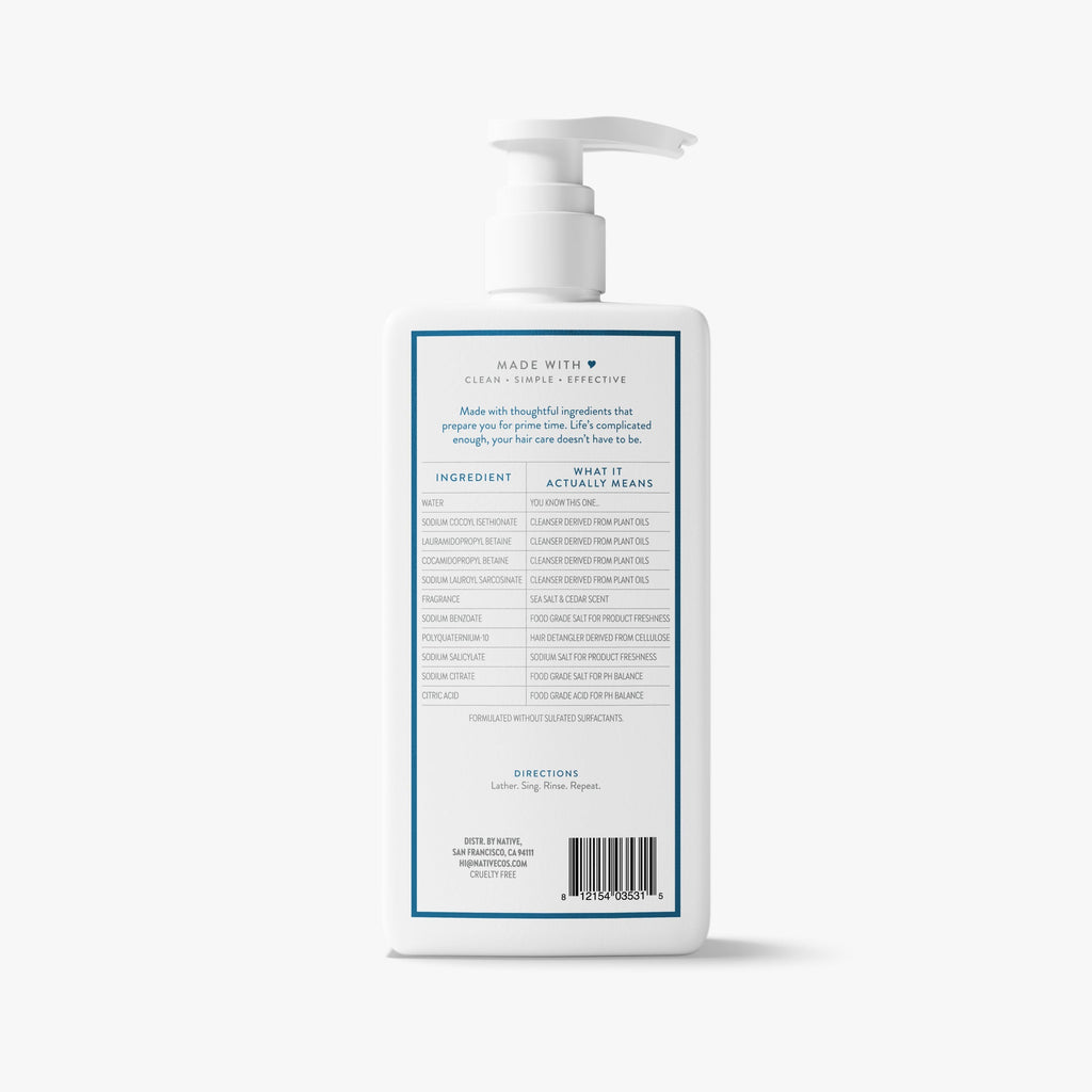 Full and Thick 2 in 1 Shampoo and Conditioner Sea Salt and Cedar 16.5oz Classic Everyday Essential