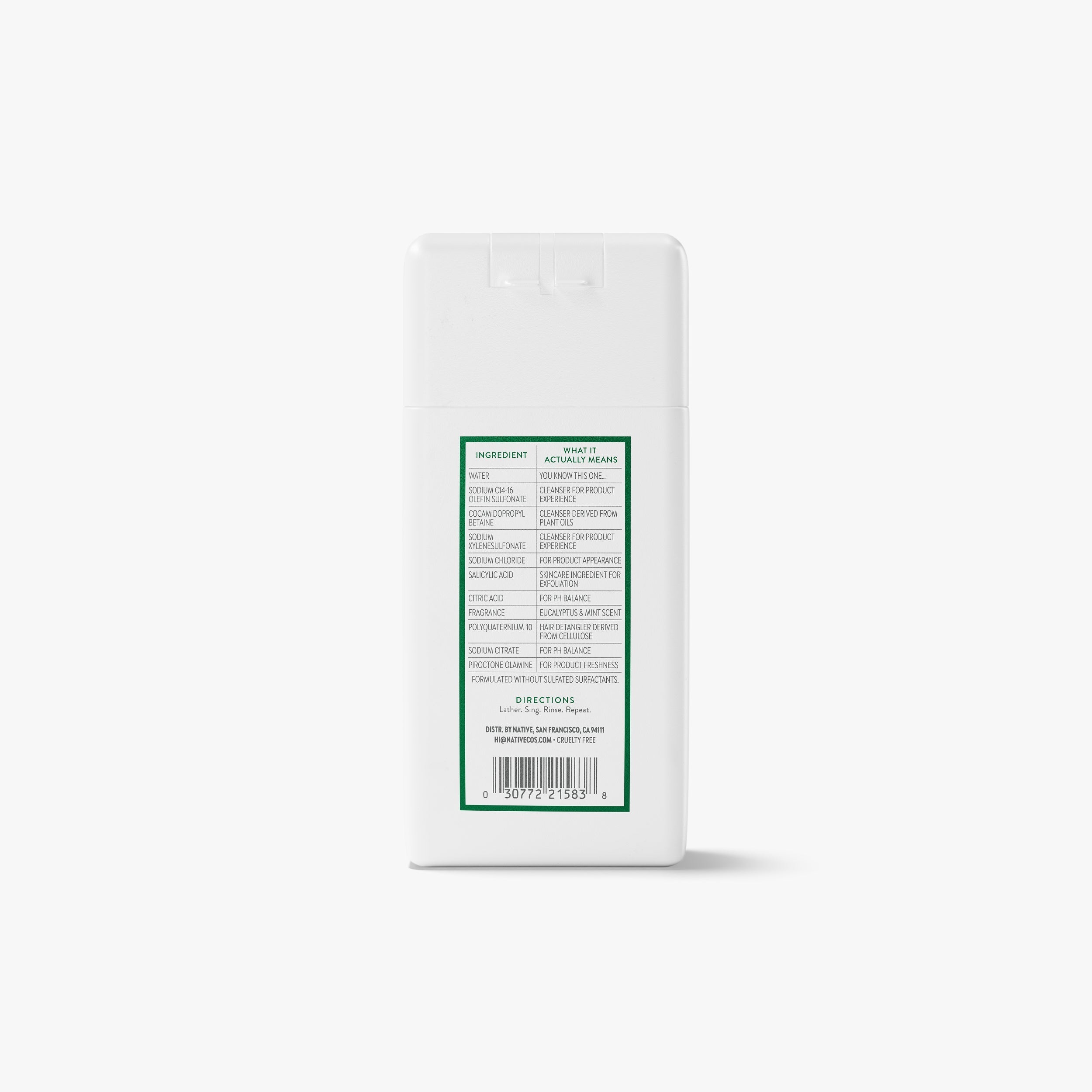 Mini Scalp Clarifying 2 in 1 Shampoo and Conditioner Eucalyptus and Mint 3oz Classic Everyday Essential
