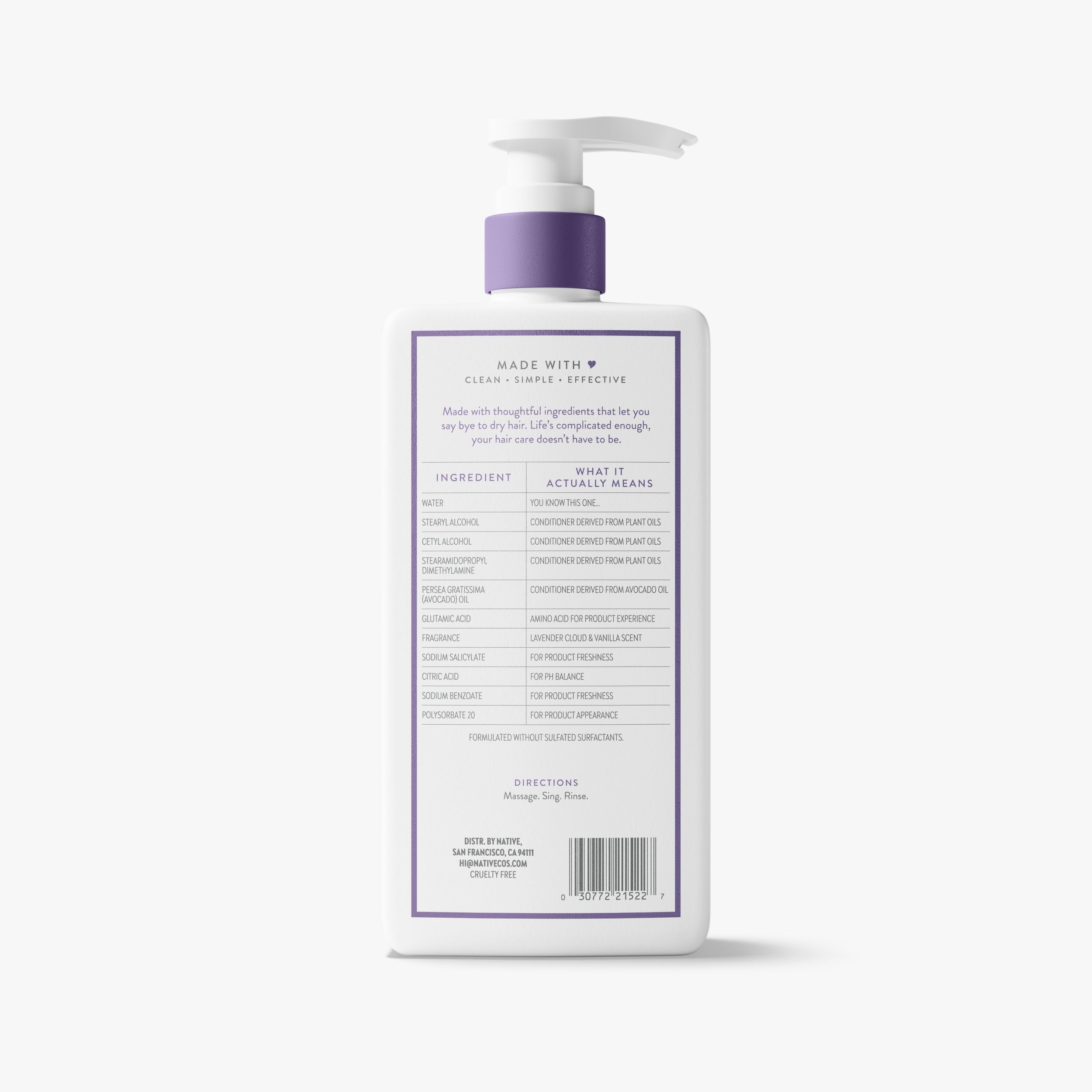 Scalp Refreshing Conditioner Lavender Cloud and Vanilla 16.5oz Classic Everyday Essential
