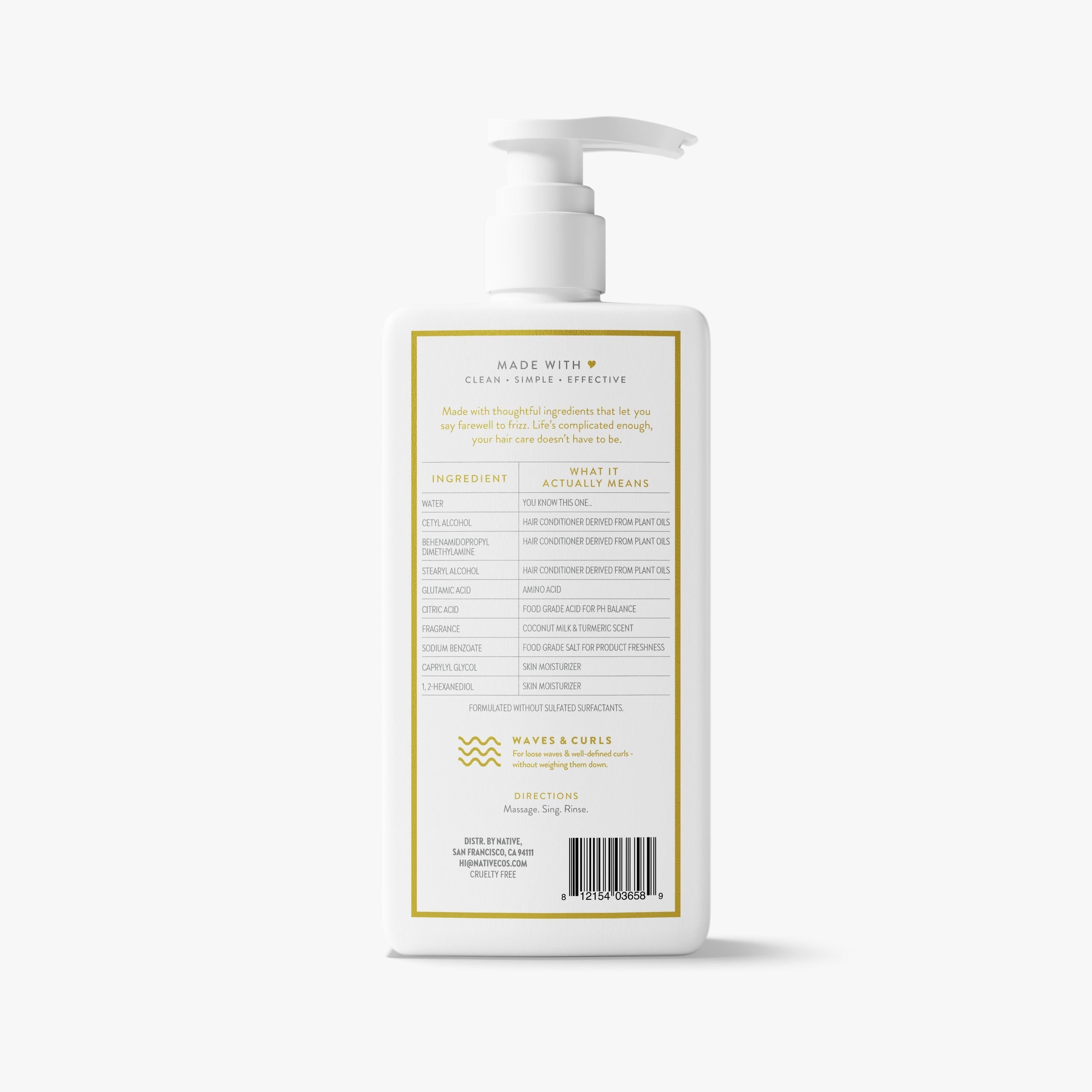 Curl Care Conditioner Coconut Milk and Turmeric 16.5oz Classic Everyday Essential