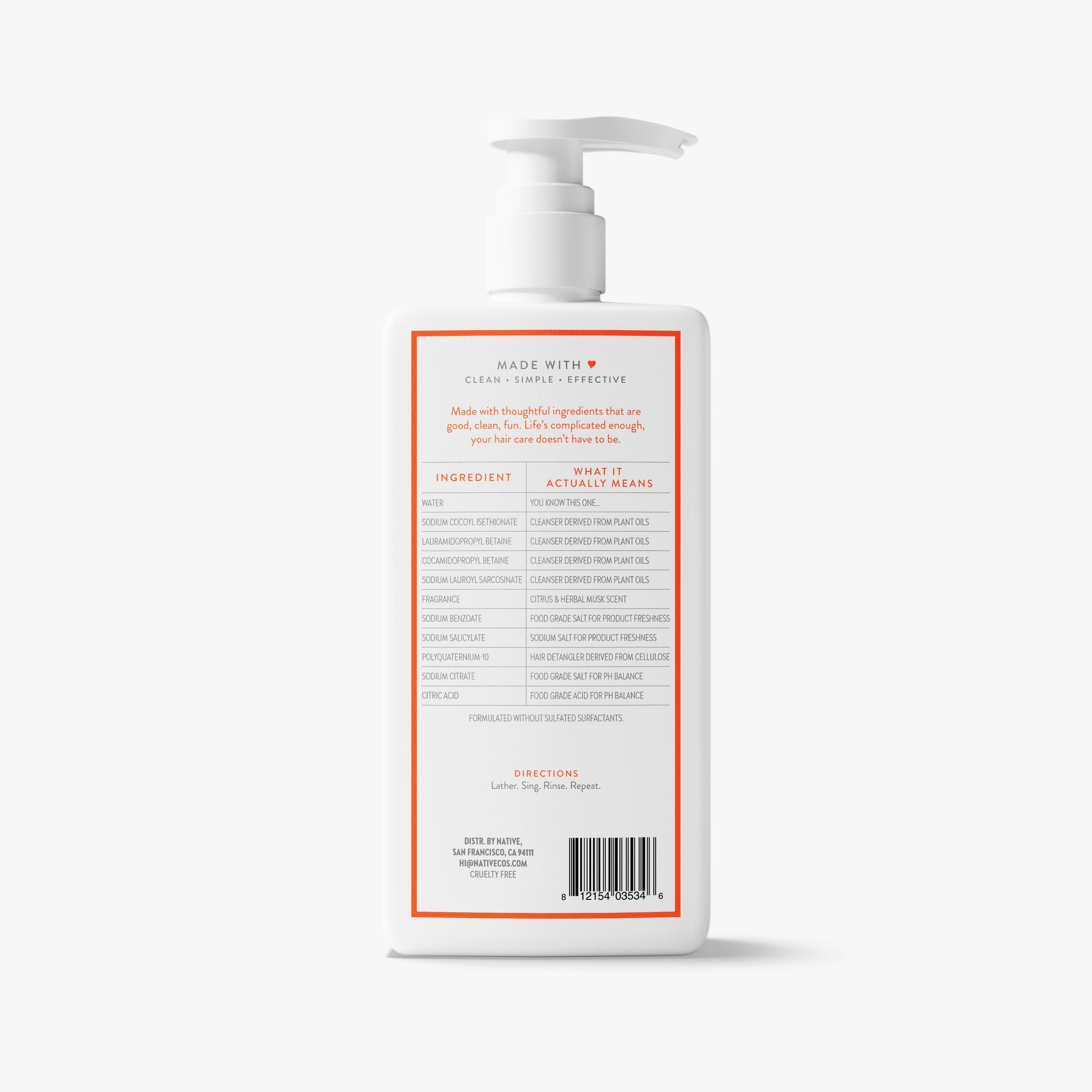 Daily Clean Shampoo Citrus and Herbal Musk 16.5oz Classic Everyday Essential