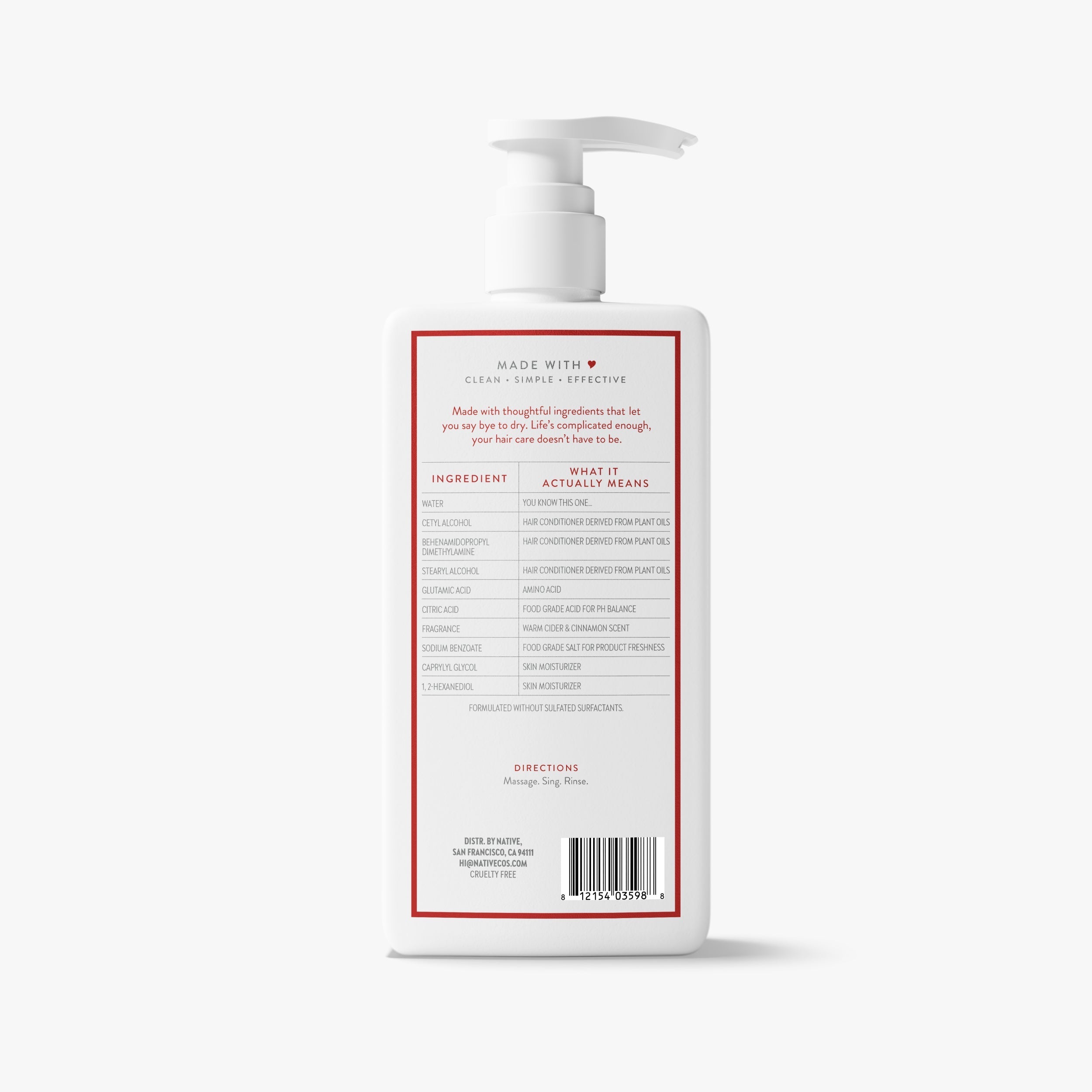 Moisturizing Conditioner Warm Cider and Cinnamon 16.5oz Classic Everyday Essential