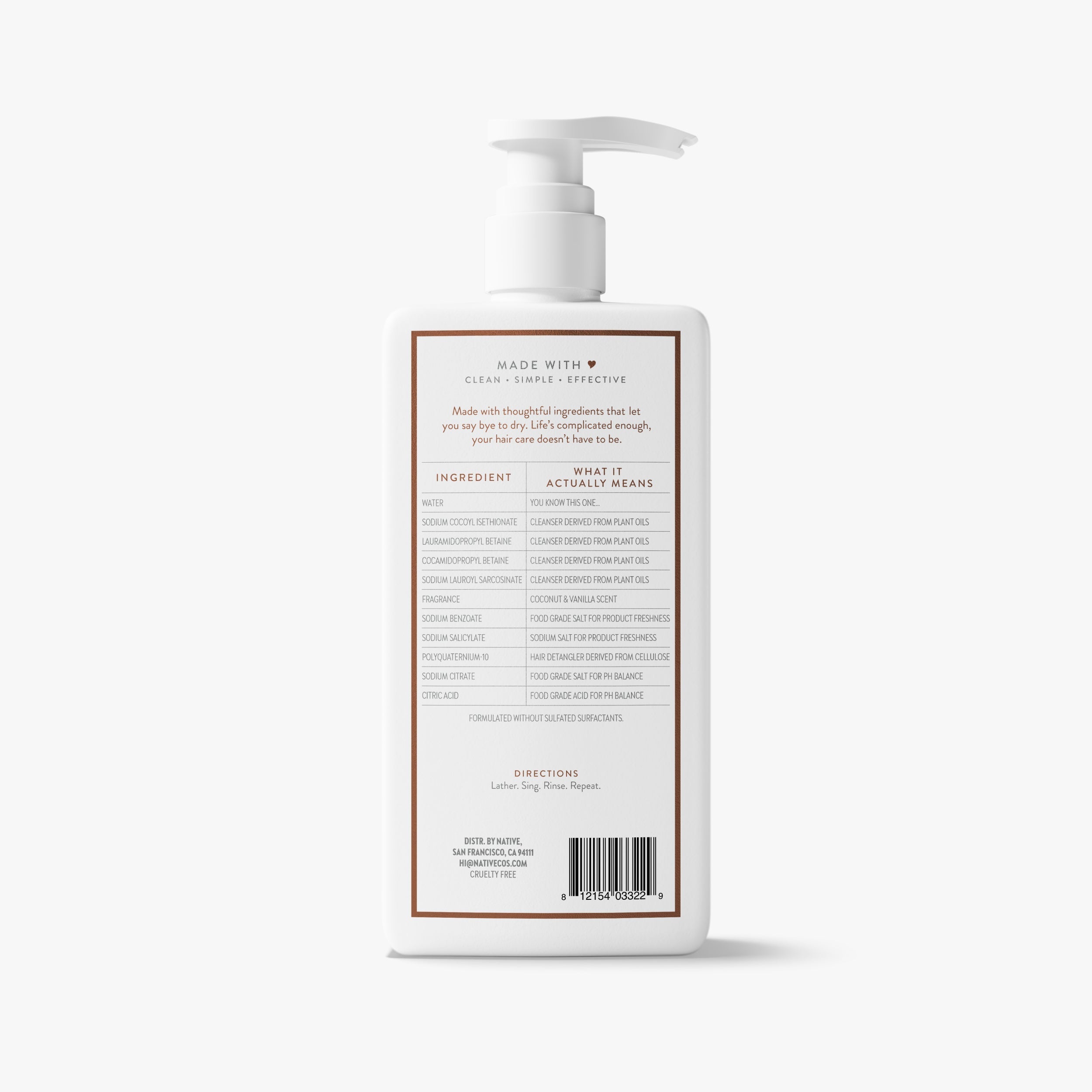 Moisturizing Shampoo Coconut and Vanilla 16.5oz Classic Everyday Essential