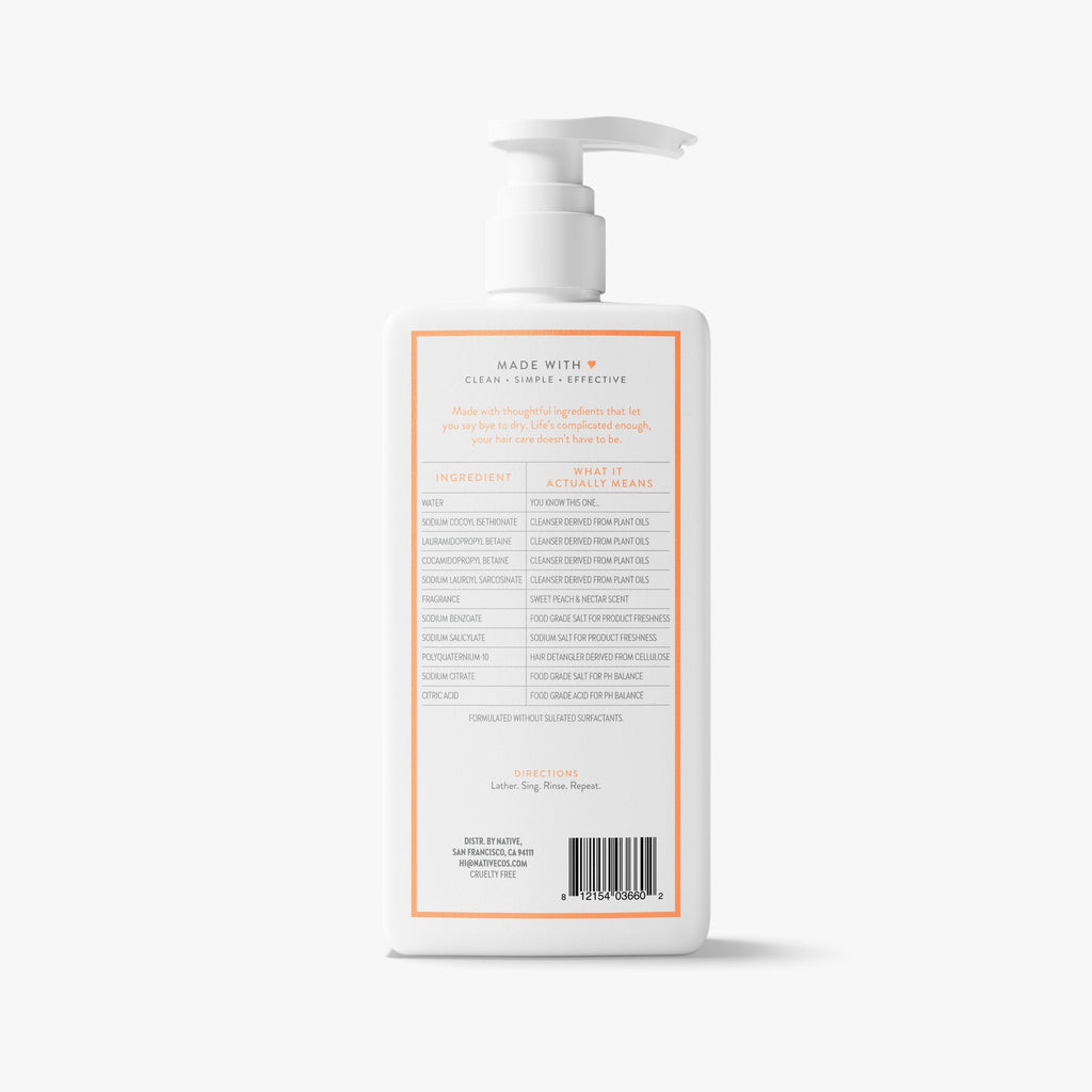 Moisturizing Shampoo Sweet Peach and Nectar 16.5oz Classic Everyday Essential
