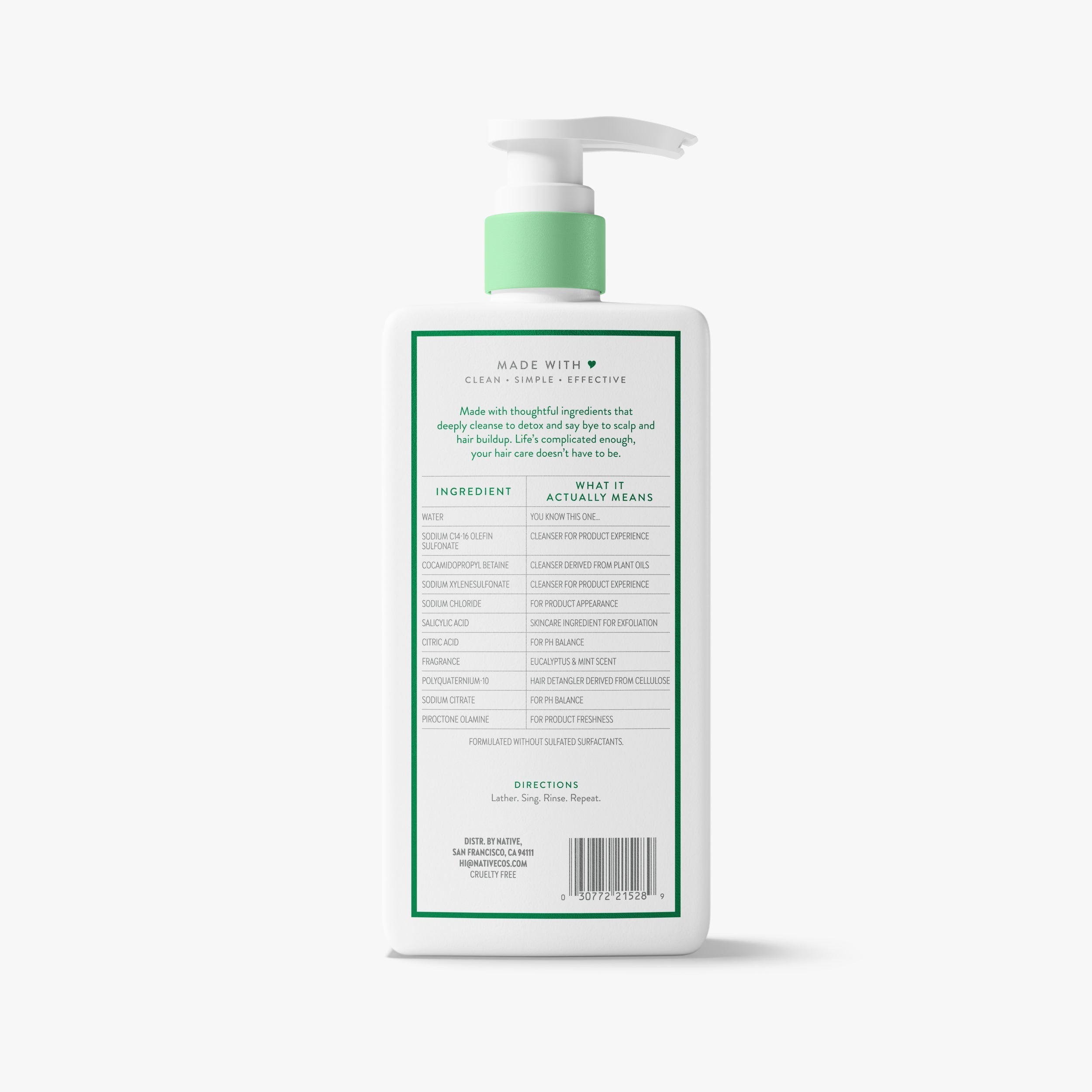 Scalp Clarifying Shampoo Eucalyptus and Mint 16.5oz Classic Everyday Essential