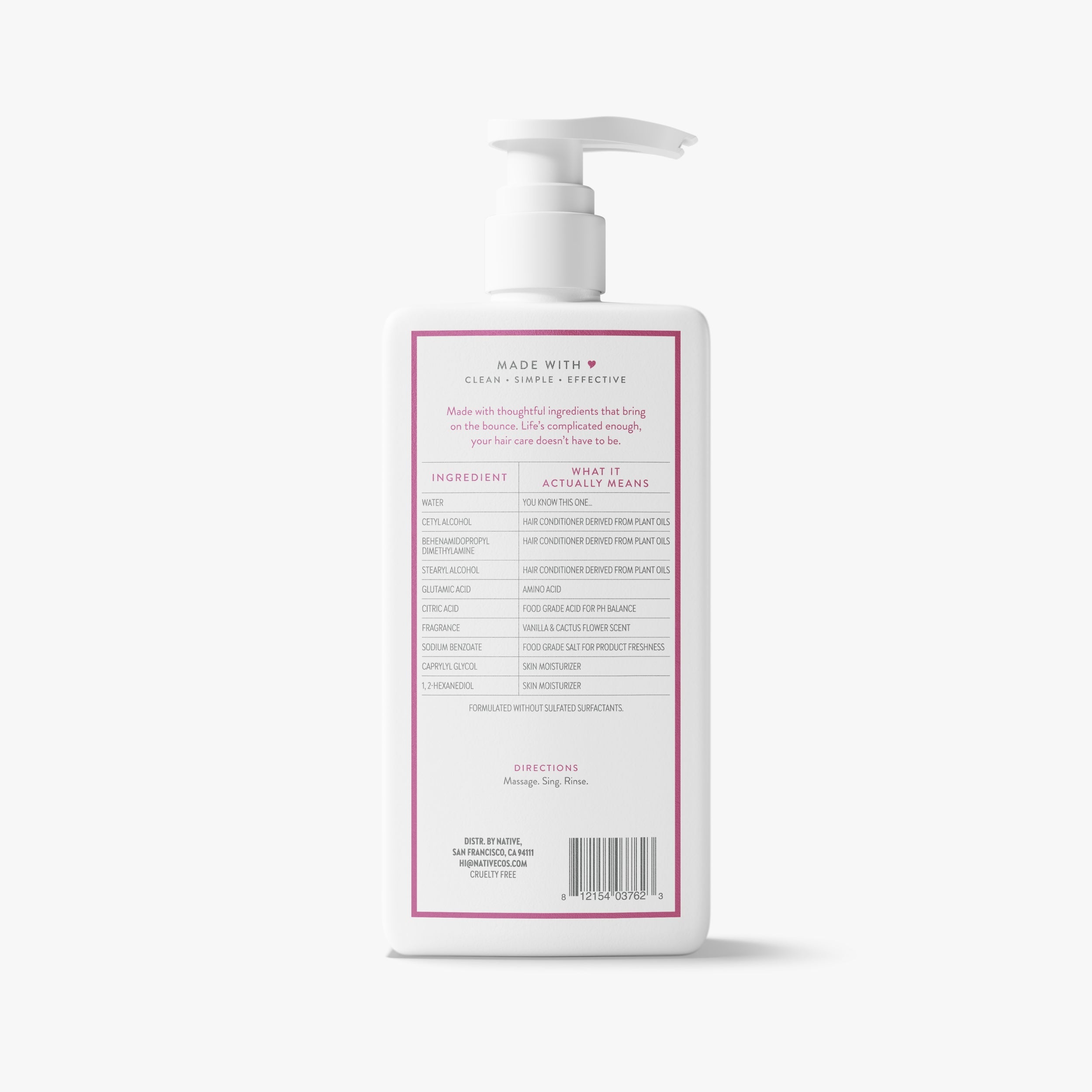 Volumizing Conditioner Vanilla and Cactus Flower 16.5oz Classic Everyday Essential