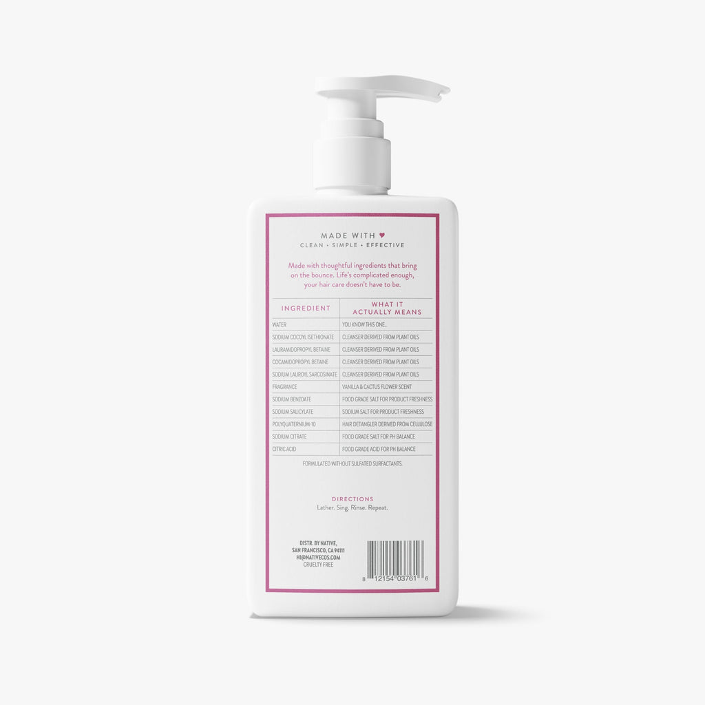 Volumizing Shampoo Vanilla and Cactus Flower 16.5oz Classic Everyday Essential