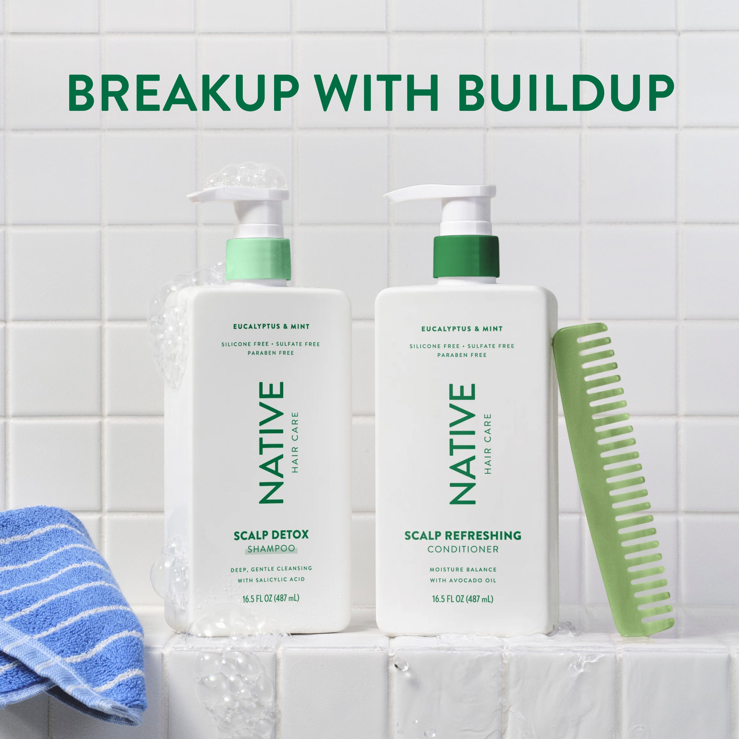 Scalp Clarifying 2 in 1 Shampoo and Conditioner Eucalyptus and Mint 16.5oz Classic Everyday Essential