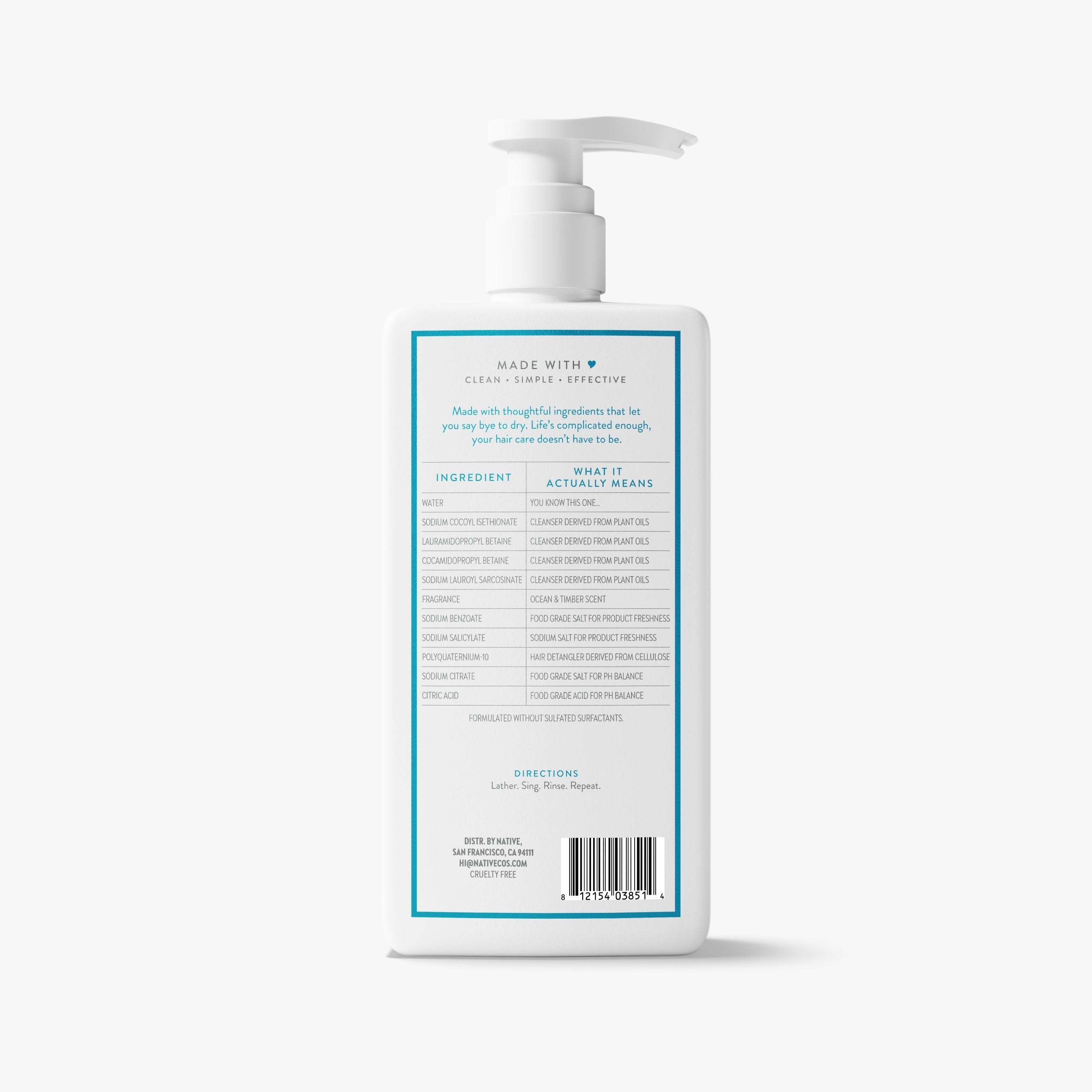 Moisturizing Shampoo Ocean and Timber 16.5oz Classic Everyday Essential